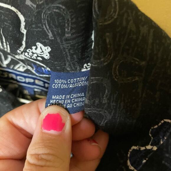 Vintage Roper Blue Floral Hawaiian Button Down - Picture 7 of 8